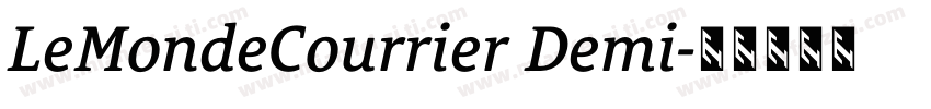 LeMondeCourrier Demi字体转换